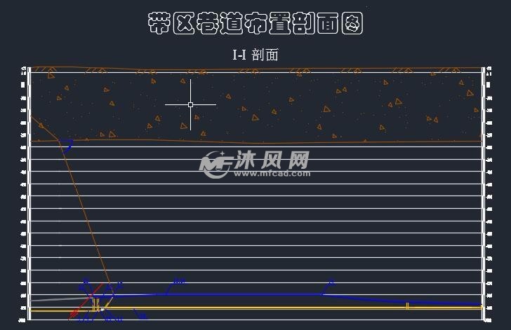 带区巷道布置剖面图