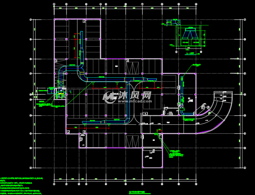 地下车库风管平面图