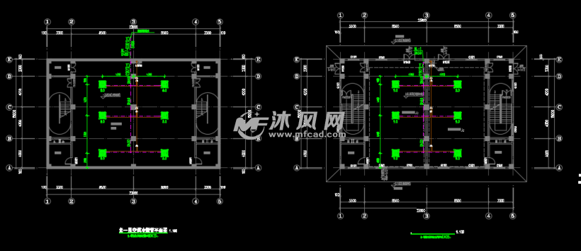 一层空调冷媒管平面图