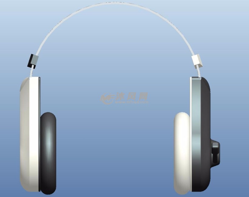 黑白配带话筒游戏耳机