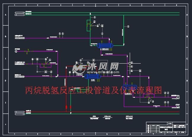 设计方案 化工类 丙烷脱氢反应工段管道及仪表流程图 原料预处理工段