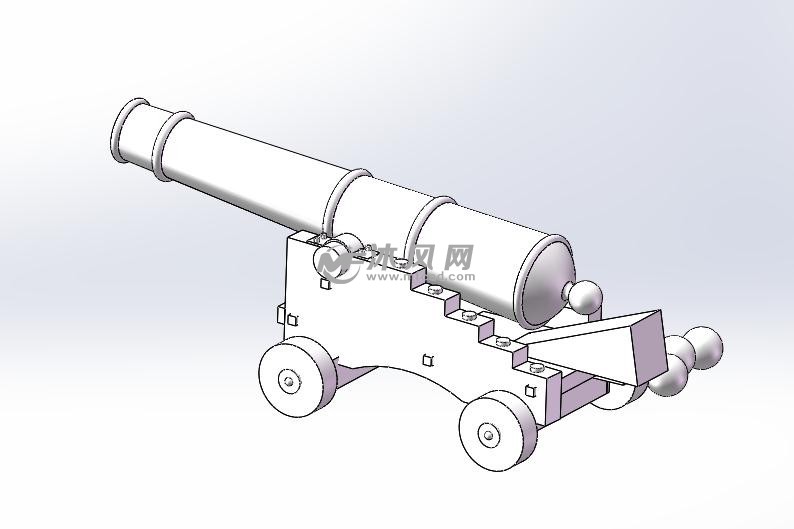三维玩具大炮模型 - 玩具公仔图纸 - 沐风网