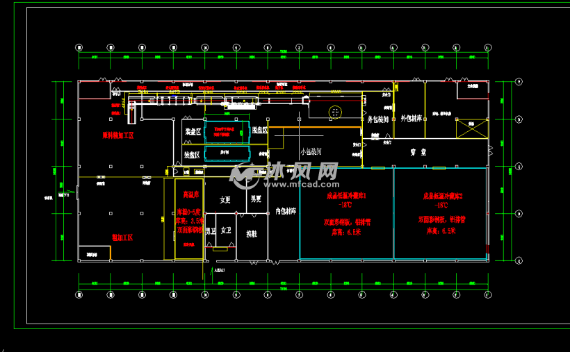 速冻车间冷藏库平面