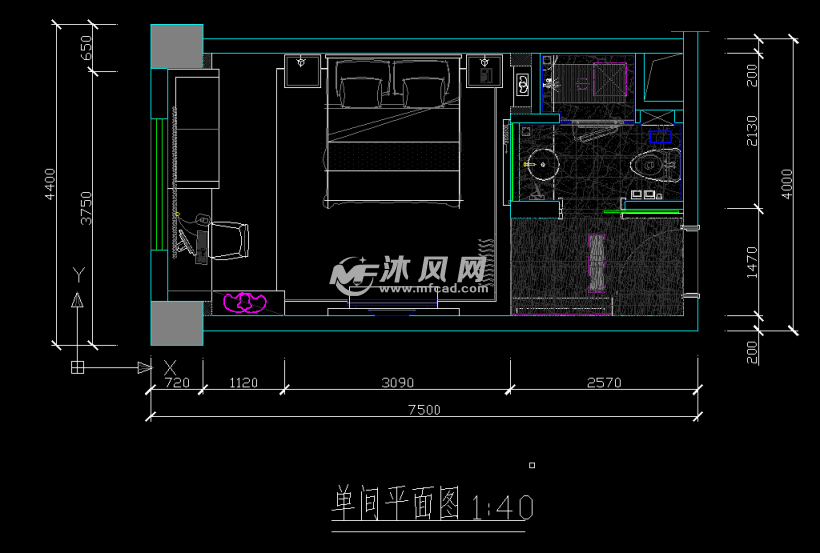 酒店cad施工图