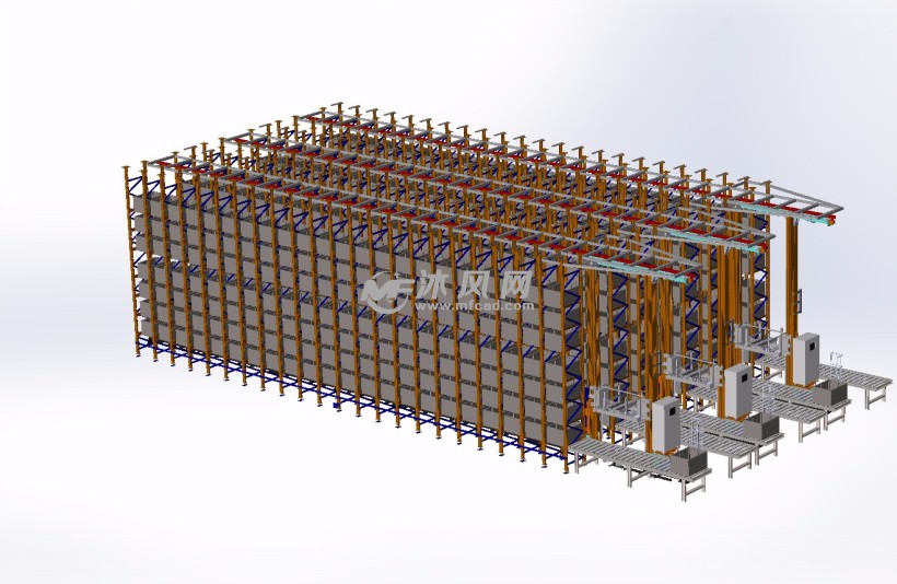 全自动立体仓库sw模型