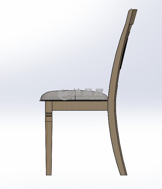 三维椅子图模型侧视图
