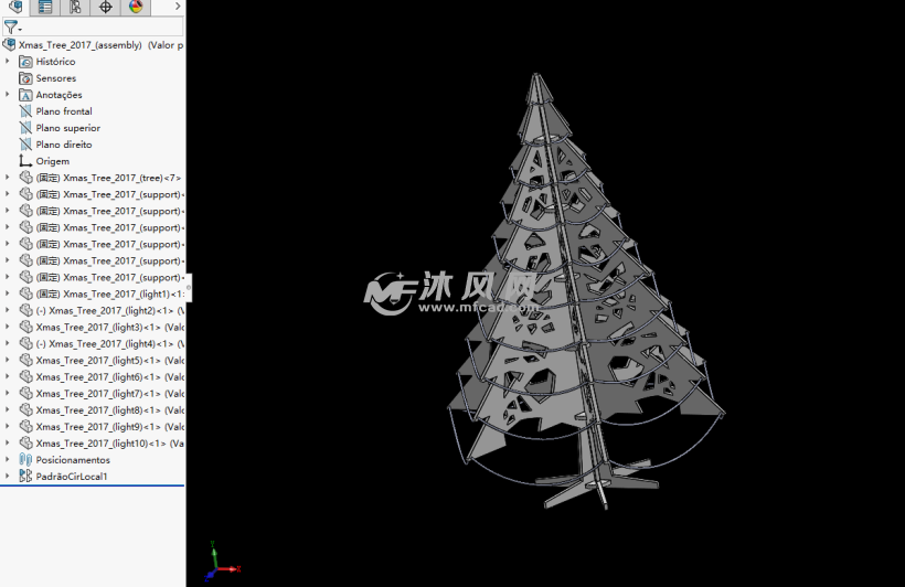 solidworks画圣诞树,ps画圣诞树 sw圣诞树设计