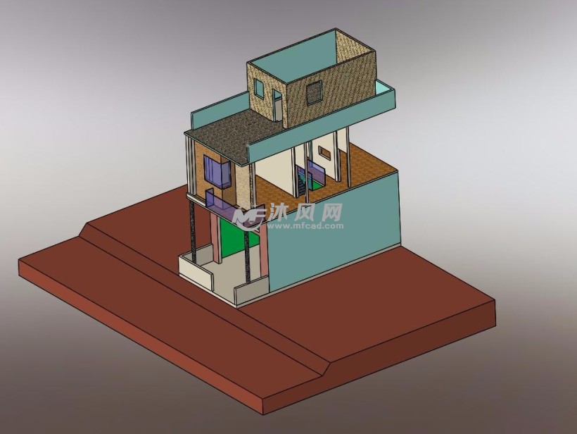 自建房三维模型图纸