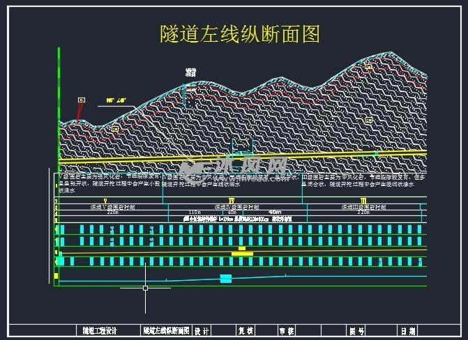 单向两车道隧道左线设计