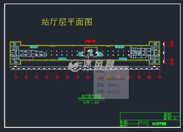 某地铁站基础施工cad图 - cad车站,车库建筑图纸下载