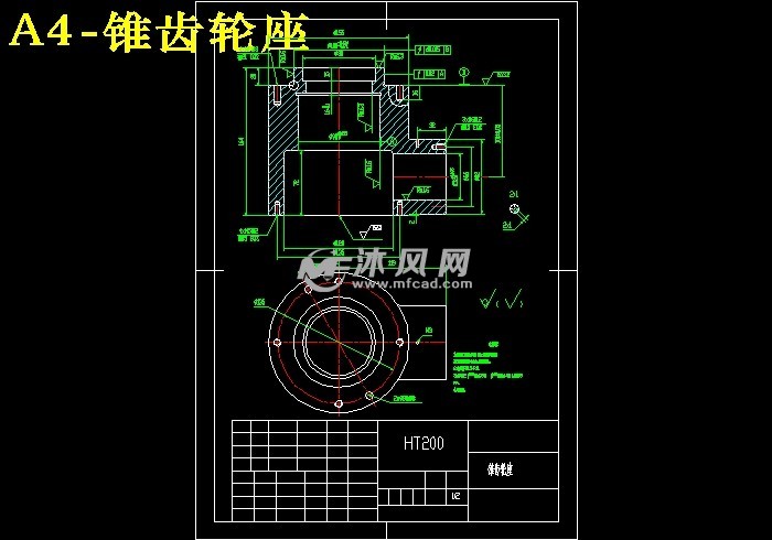 锥齿轮座零件机械加工工艺规程及钻、攻M3螺