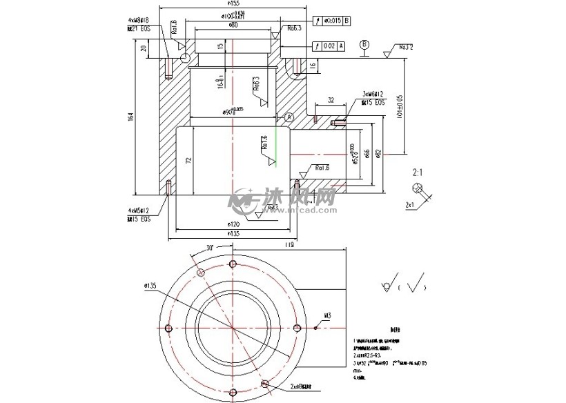 锥齿轮座零件机械加工工艺规程及钻、攻4-M8