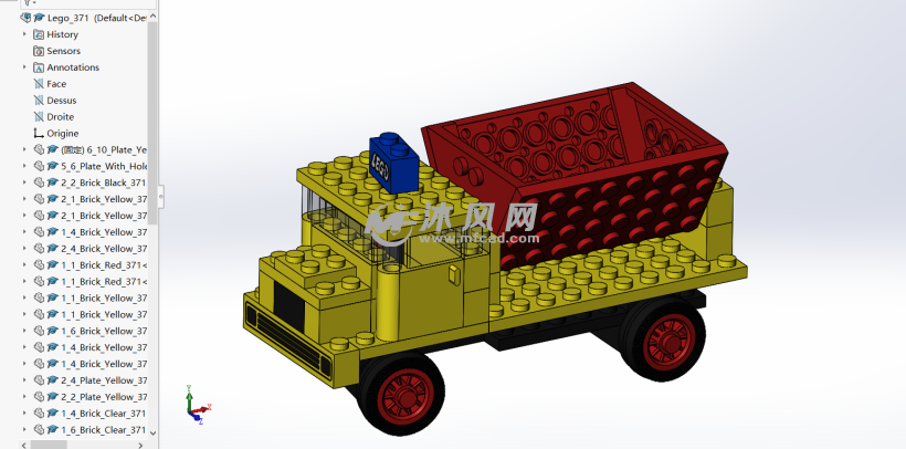 乐高自卸车 玩具公仔图纸 沐风网