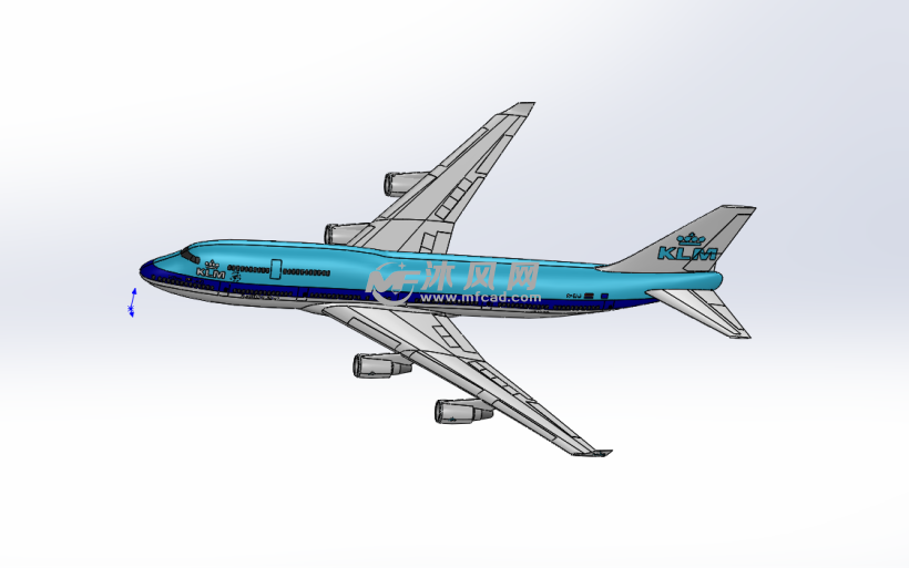 波音747客机模型设计 - 航空航天图纸 - 沐风网