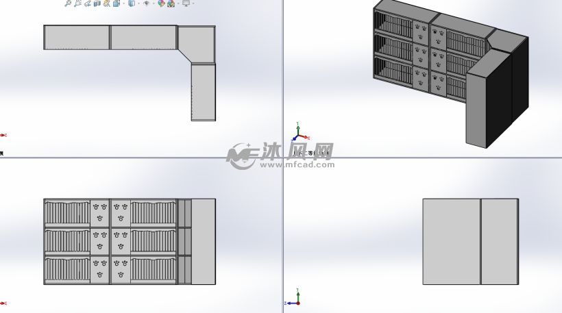 猫窝柜体模型图 - 日常用品图纸 - 沐风网