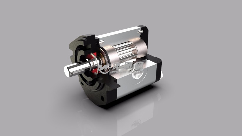 solidworks效果图,ug效果图 齿轮泵solidworks 2016