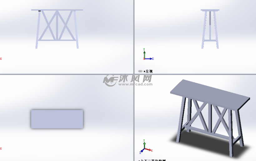 桌子模型建模图