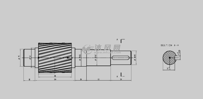 齿轮轴工程图