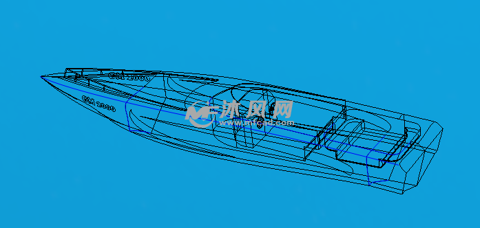 快艇模型三维建模