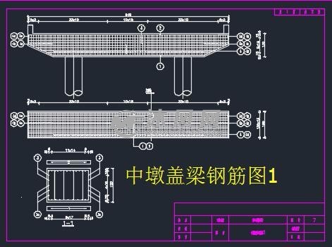 中墩盖梁钢筋图1