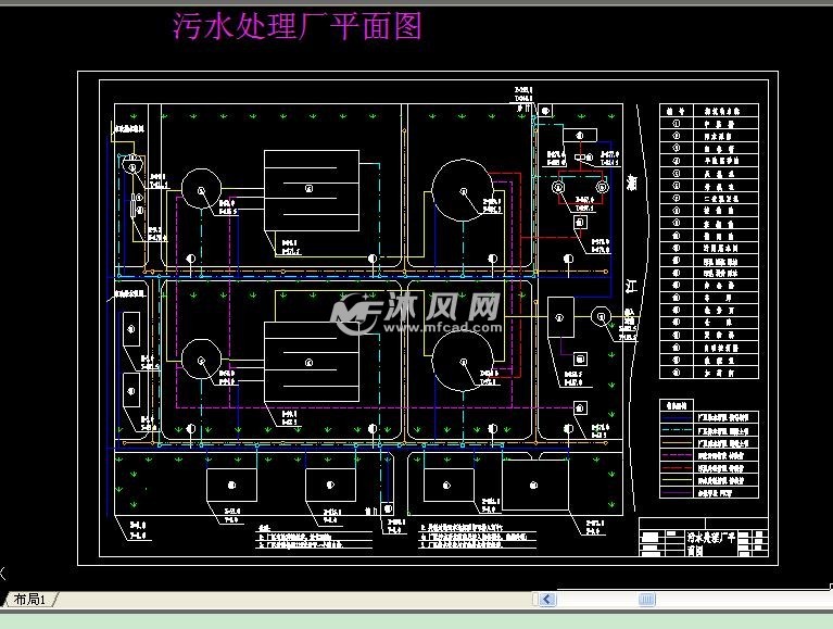 污水处理厂平面图