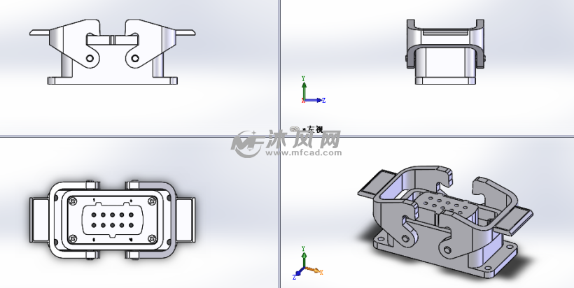 重载连接器制作模型三视图