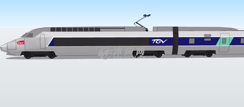 动车高铁火车三维模型