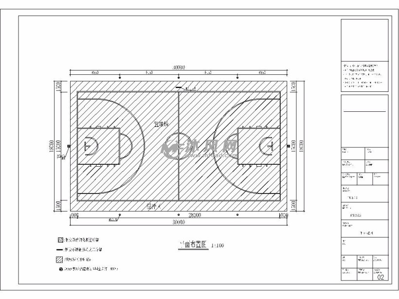 篮球场工程-平面图