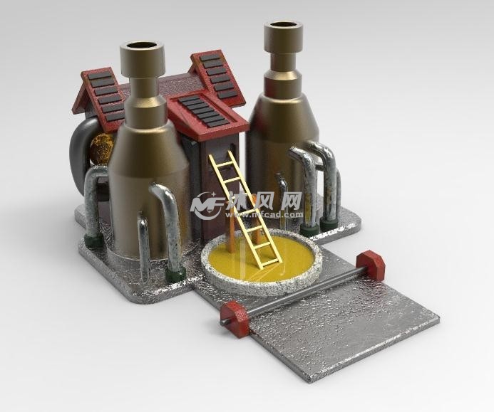 红警游戏油站模型