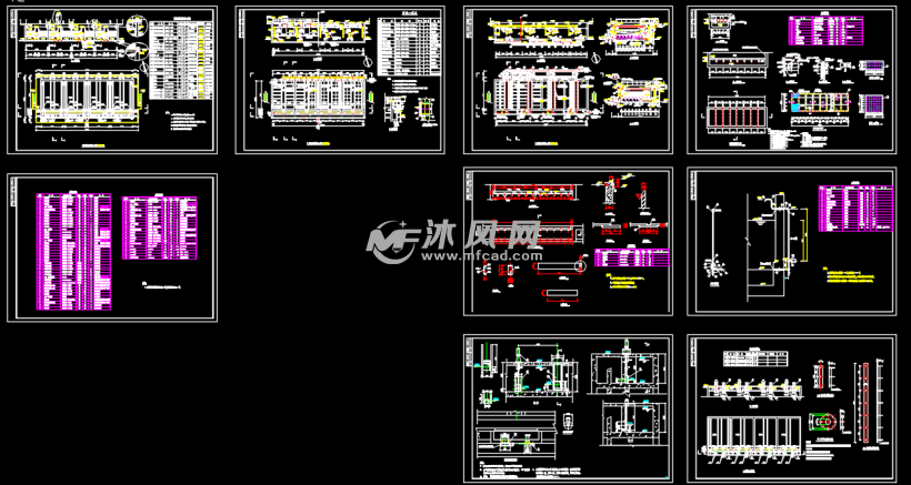 工厂v型滤池施工设计图(平面图)