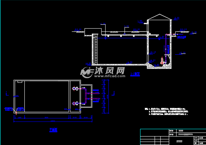 养猪场废水处理池给排水设计图