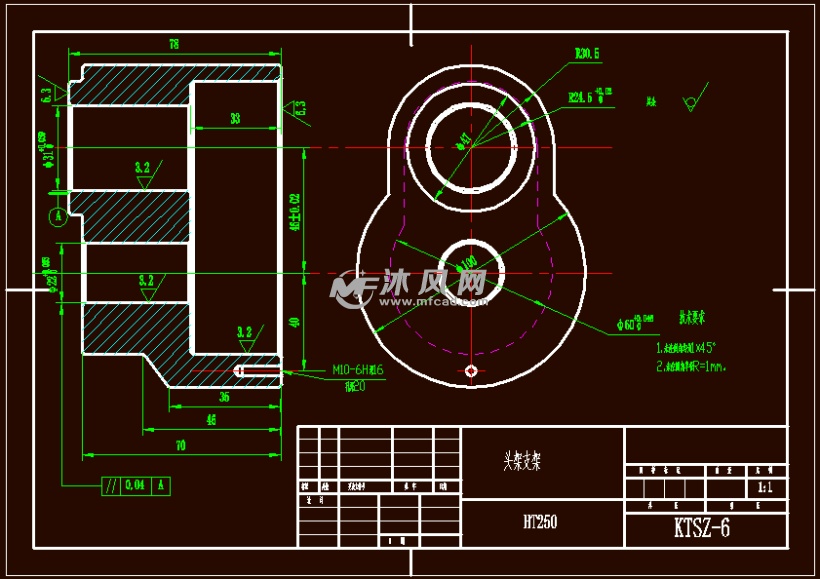 头架支架机械加工夹具设计图纸