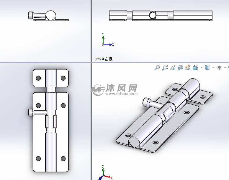 弹性插销,左右通用型,门锁插销,抽屉插销