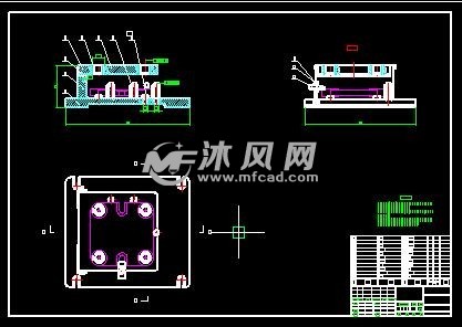 导柱安装座夹具及零件三维图