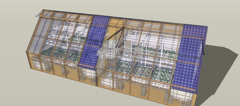 太阳能温室植物大棚建筑三维模型