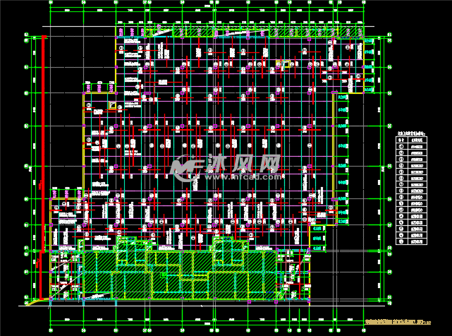 无梁楼盖车库结构施工图纸