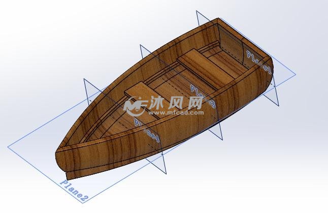 小木船模型图