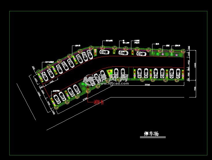 14某停车场绿化设计图