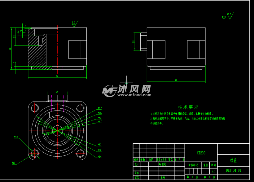 双作用叶片泵cad图纸