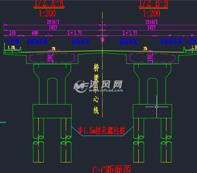 桥梁断面图