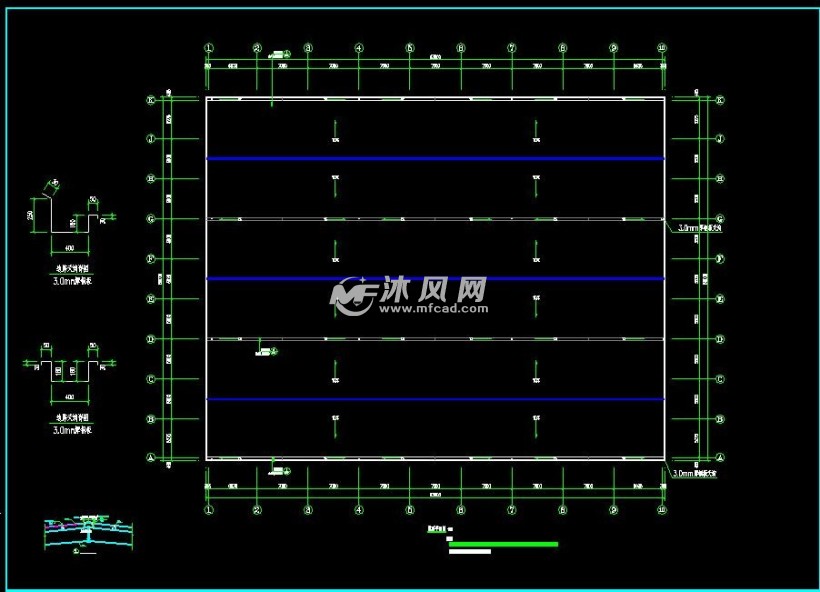 2号车间厂房建筑施工图 - autocad厂房专区图纸