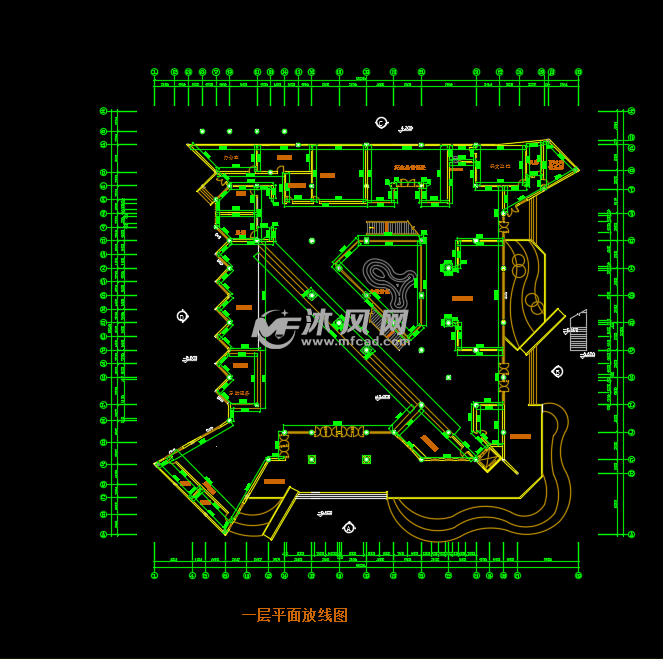 一层平面放线图