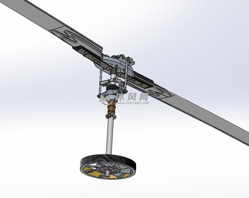 直升机主旋翼组件模型
