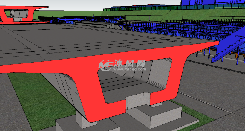 高铁箱梁预制梁场整体模型