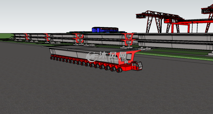 高铁箱梁预制梁场整体模型