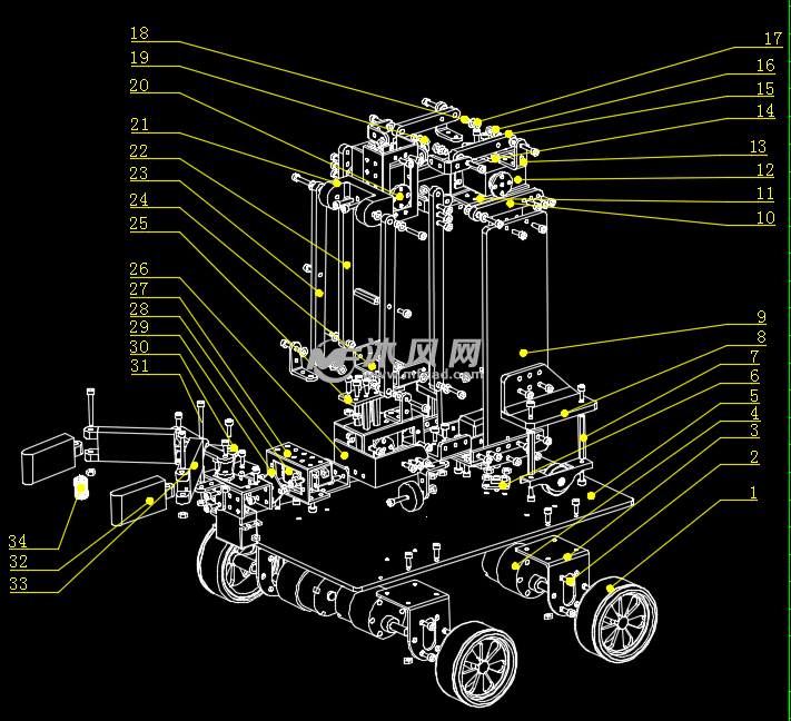 智能物流小车CAD图纸
