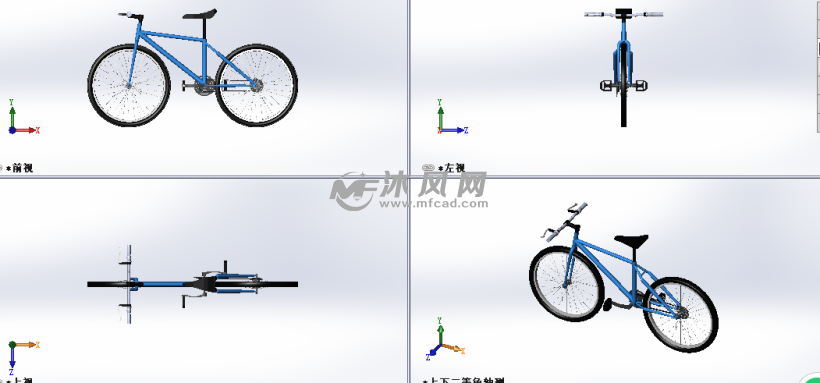 自行车sw三维模型图