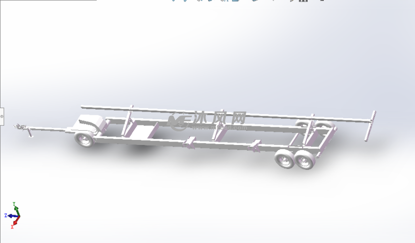 长款拖车模型建模 - 专用车图纸 - 沐风网