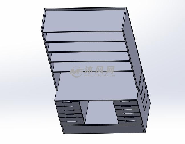 木制展示柜图纸模型