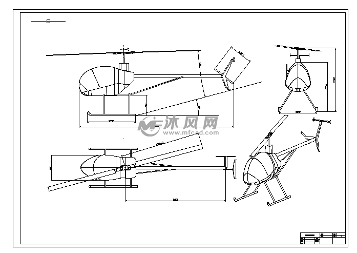 轻型单人直升机 - 航空航天图纸 - 沐风网